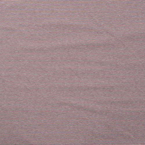 Yarn Dyed Mauve Fine Stripe Cotton Jersey Fabric