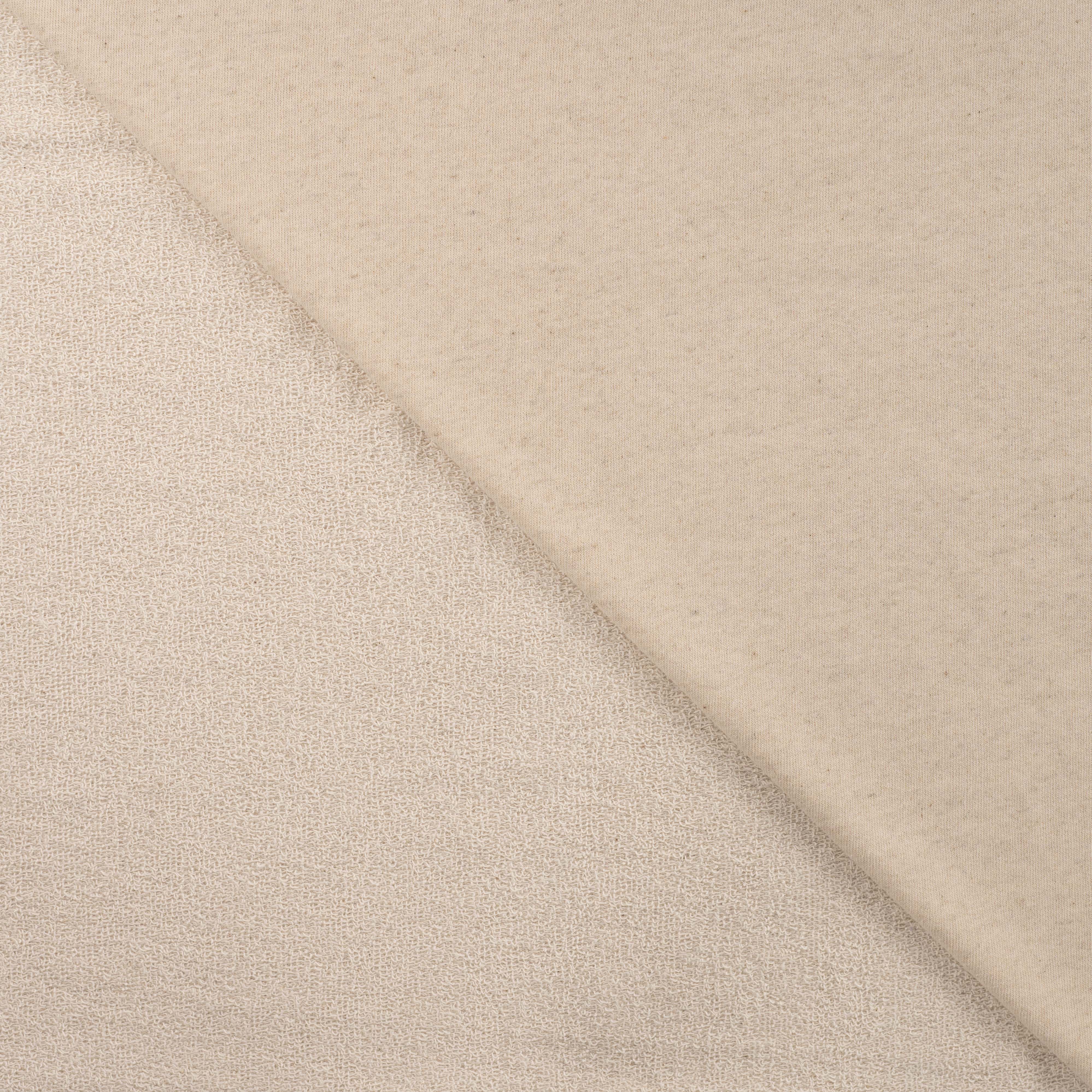 Natural Linen and Cotton French Terry Fabric