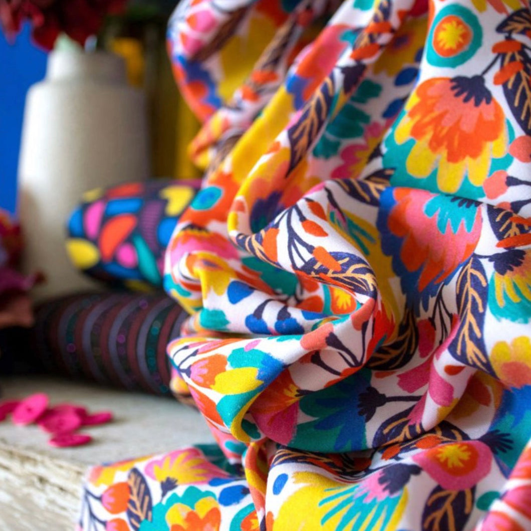Cousette - Phoenix Flowers Viscose Fabric