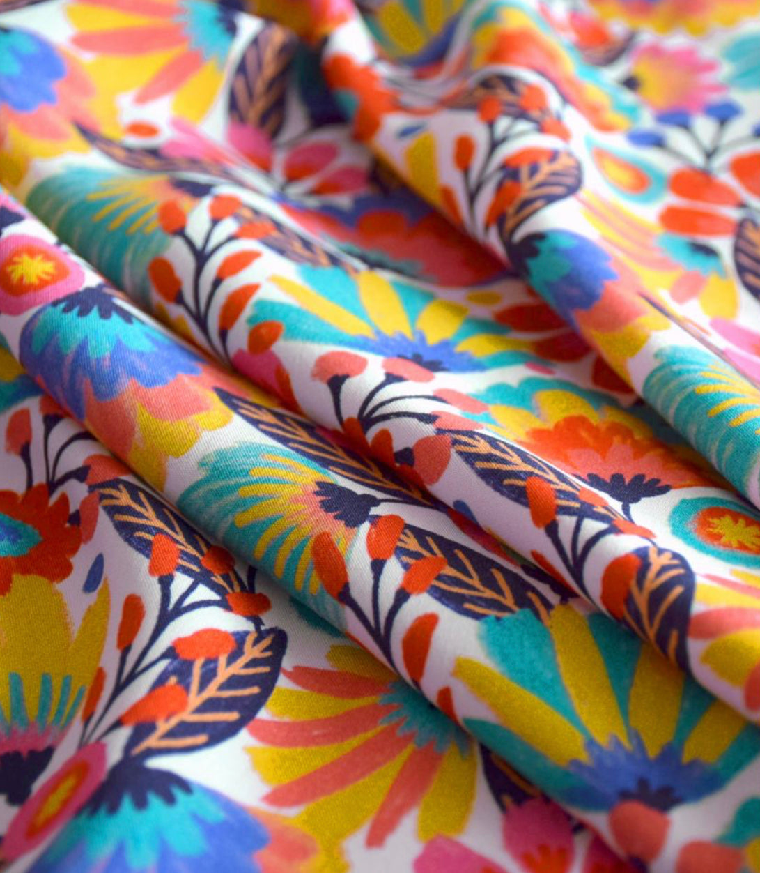 Cousette - Phoenix Flowers Viscose Fabric