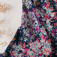 REMNANT 1.7 Metres - Lise Tailor - Serenade in Marine Blue Viscose Fabric