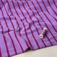 Cotton Sponge Terry Yarn Dyed Stripes in Pink & Fuchsia