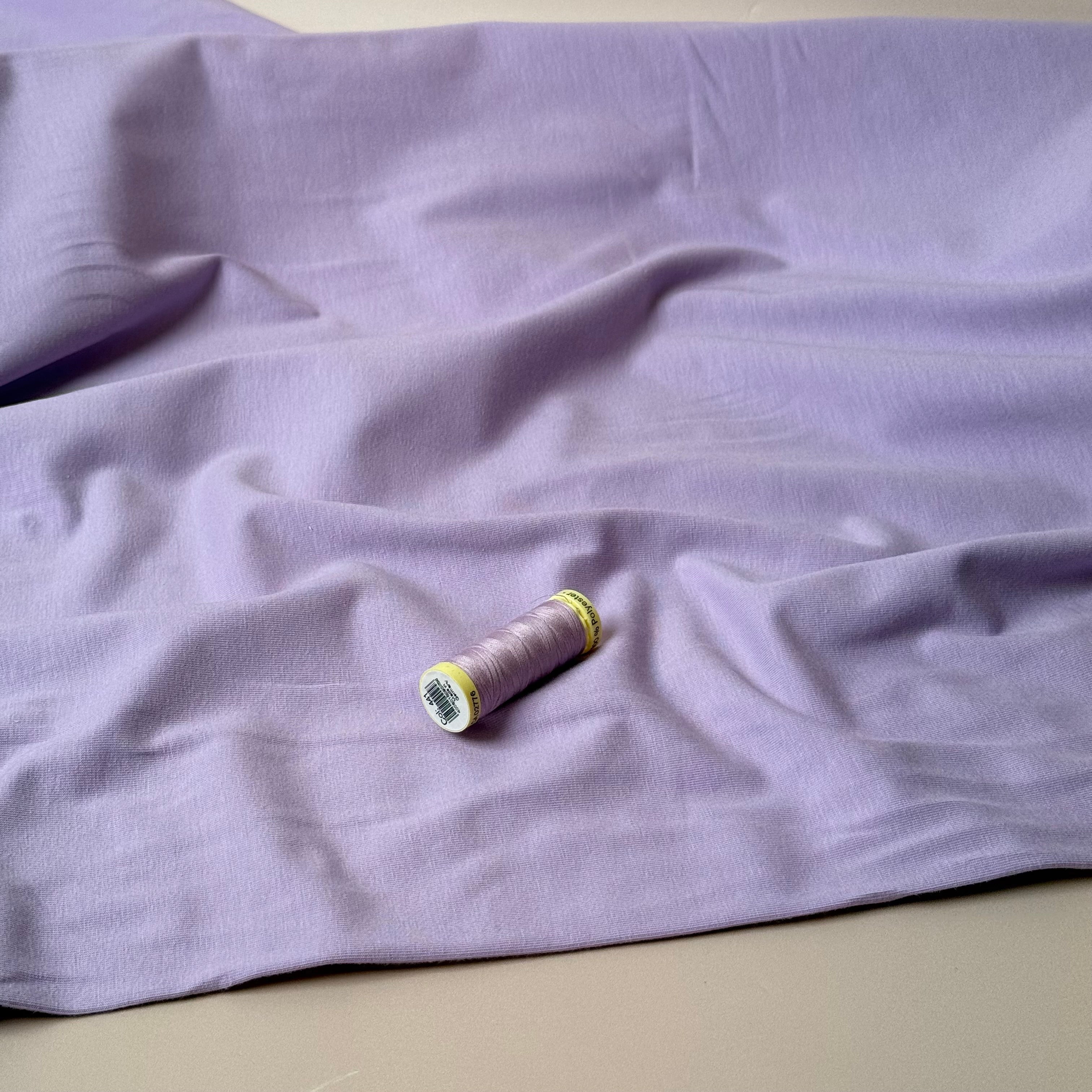 Essential Chic Lilac Plain Cotton Jersey Fabric