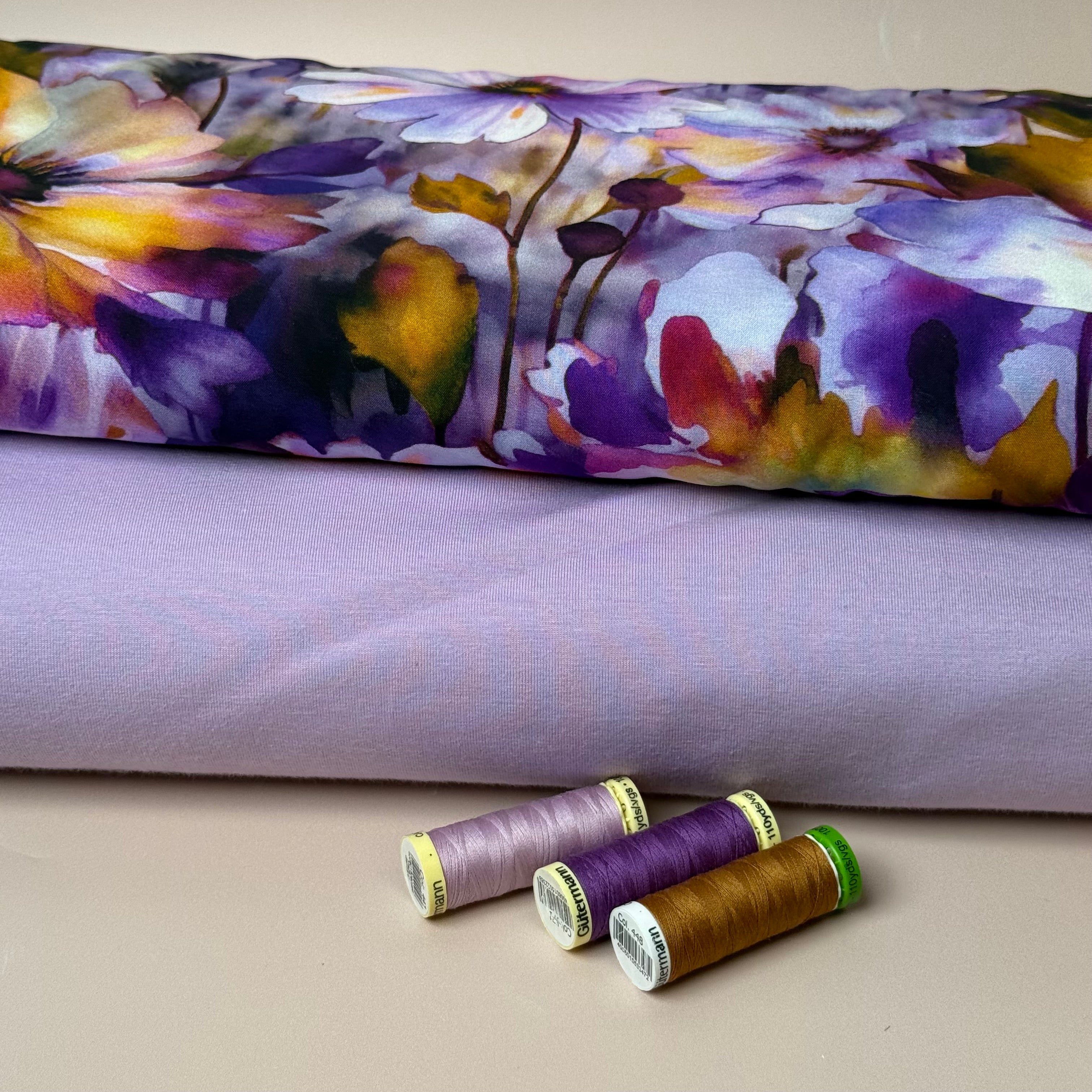 Essential Chic Lilac Plain Cotton Jersey Fabric