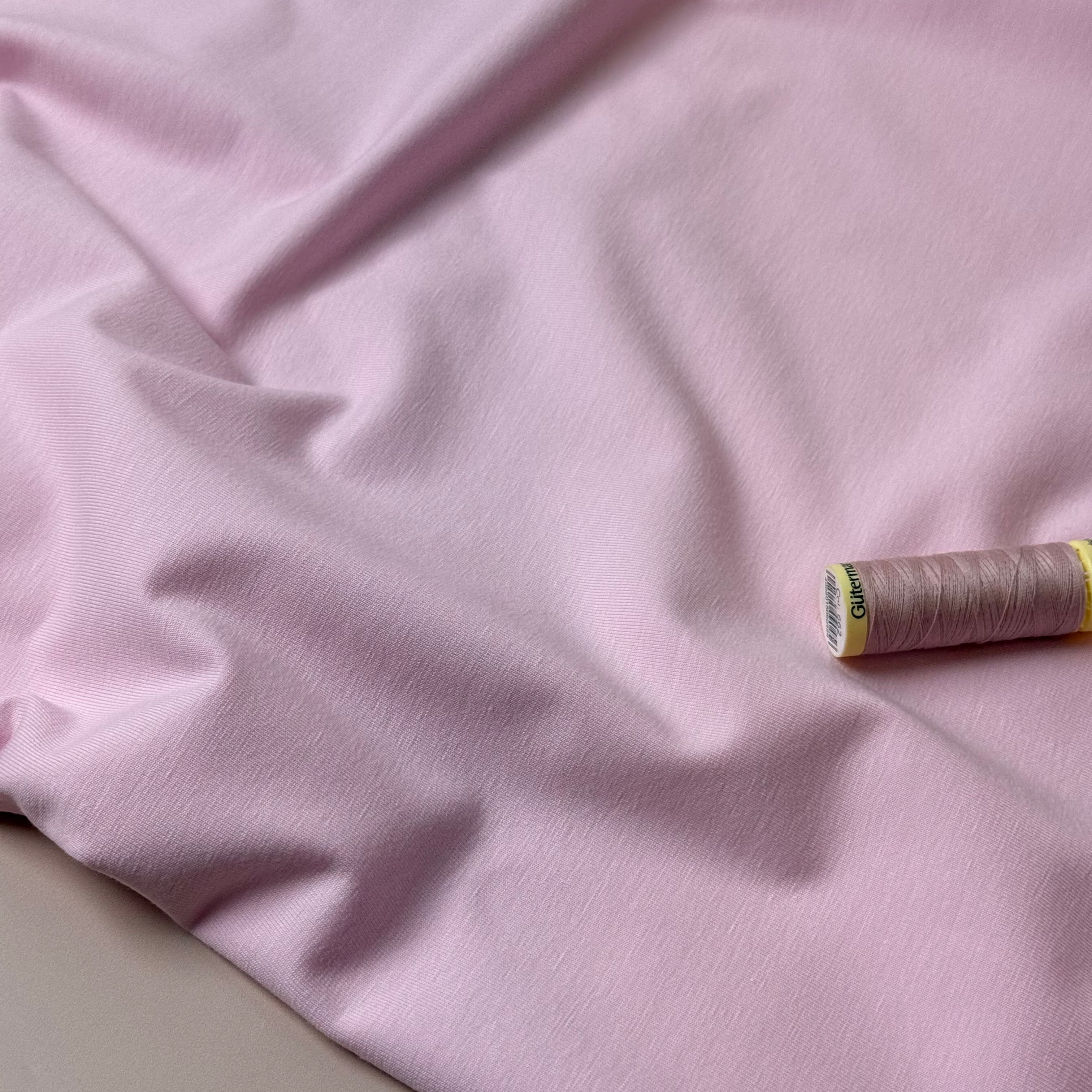 Essential Chic Baby Pink Plain Cotton Jersey Fabric