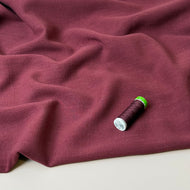 REMNANT 1.2 Metres - Flow Deep Red Viscose Linen Blend Dress Fabric