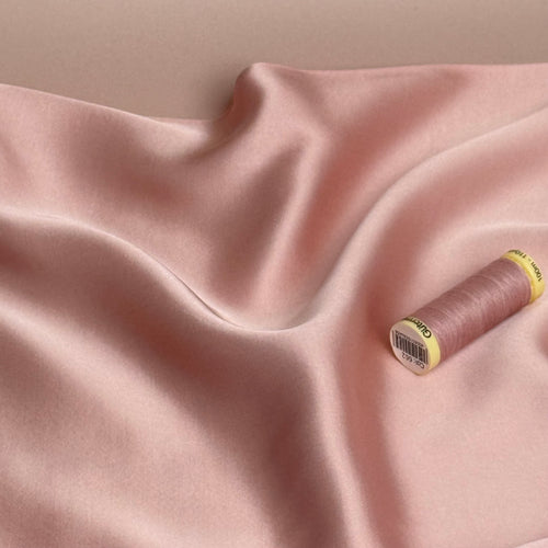 Nude Solid Viscose Sateen Fabric