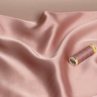 REMNANT 0.44 Metre - Pink Solid Viscose Sateen Fabric