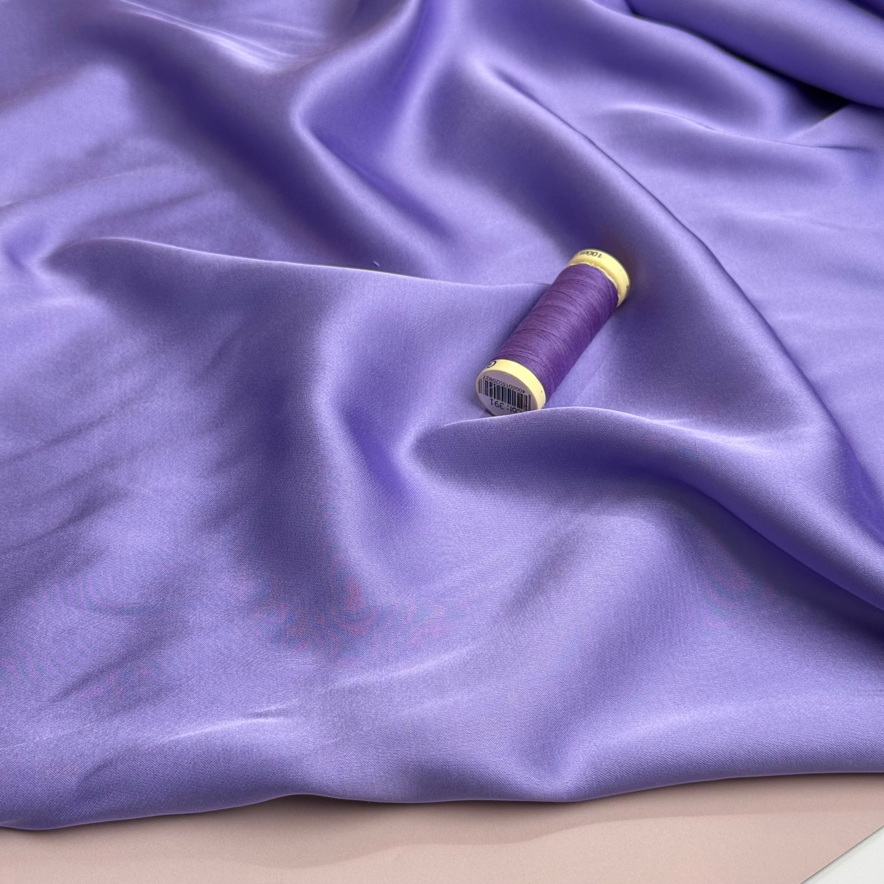 Lavender Solid Viscose Sateen Fabric
