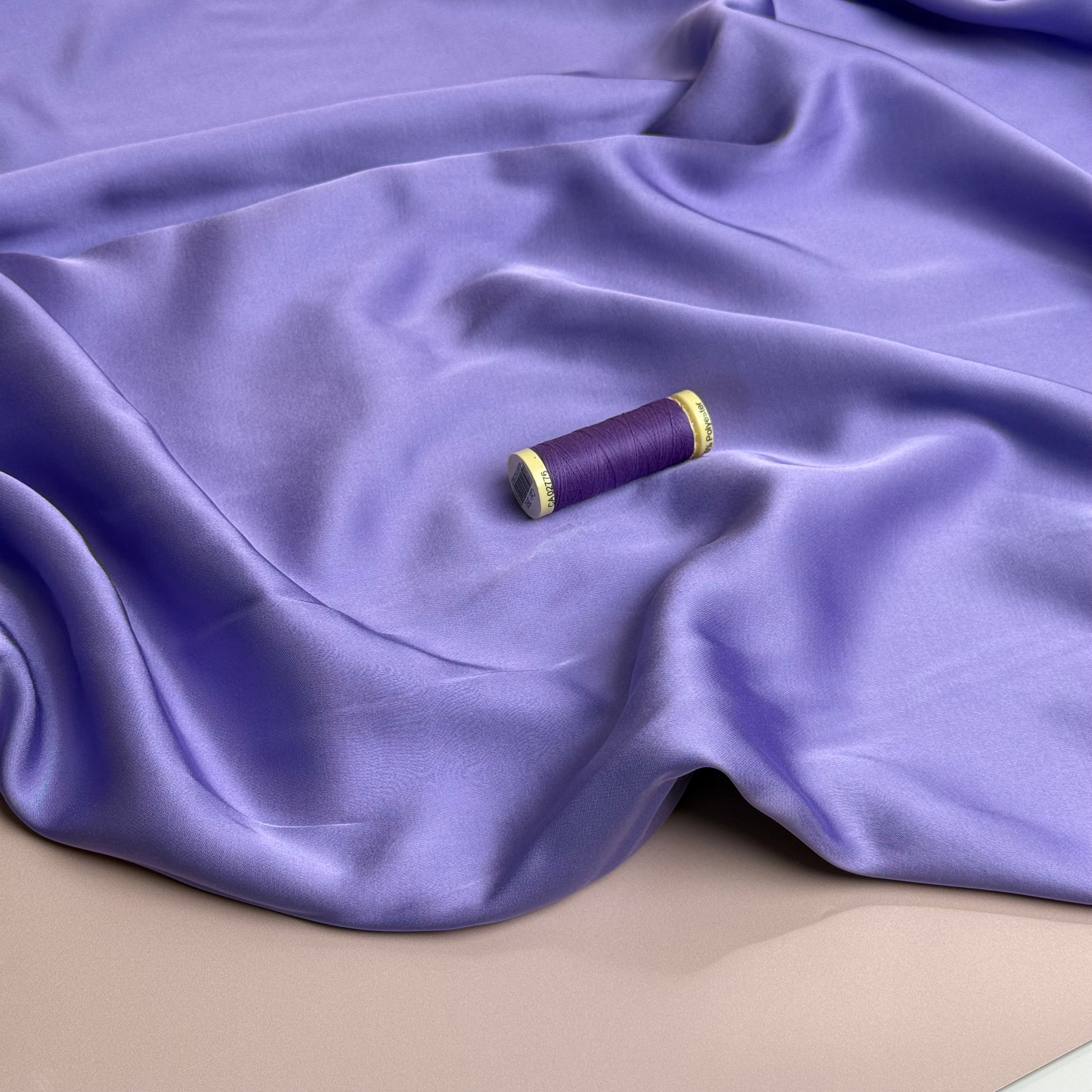 Lavender Solid Viscose Sateen Fabric