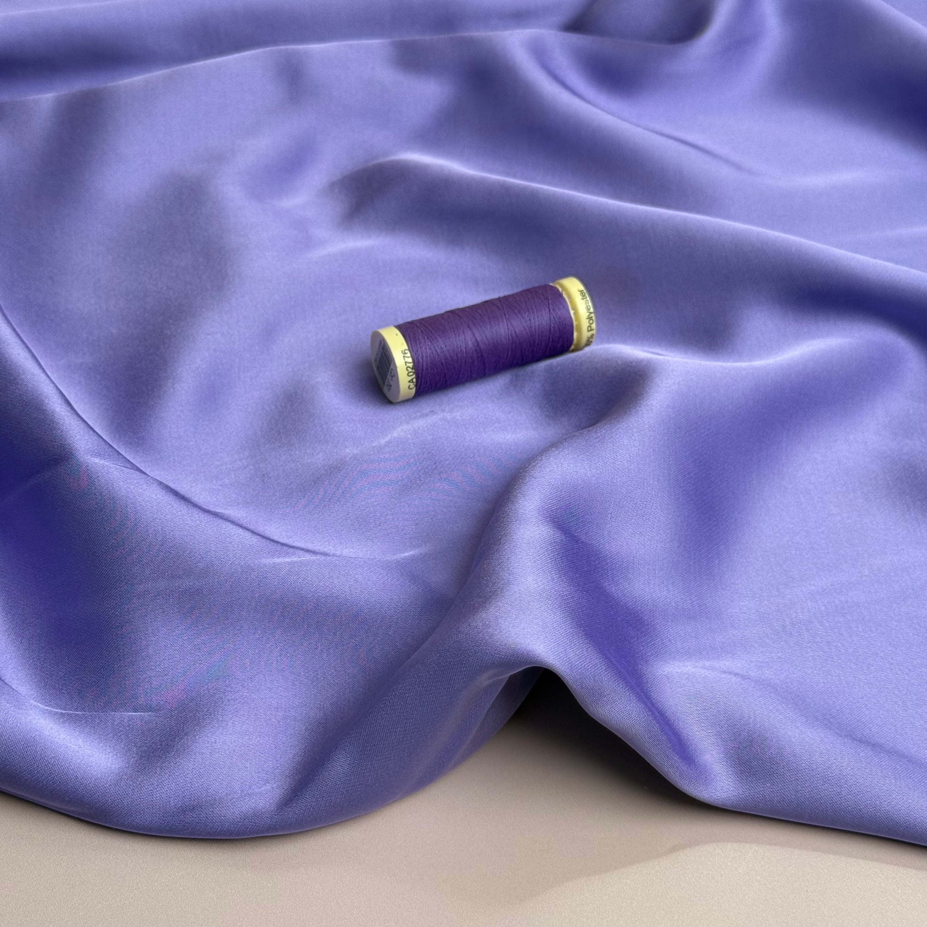 Lavender Solid Viscose Sateen Fabric