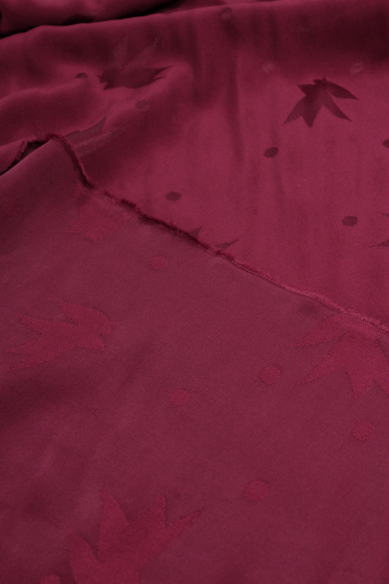 Églantine & Zoé - Streli Bordeaux Viscose Jacquard Fabric