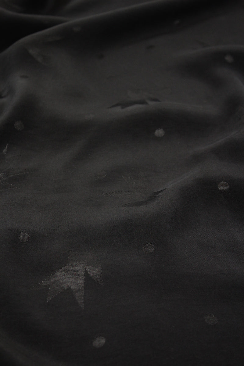 Églantine & Zoé - Streli Black Viscose Jacquard Fabric