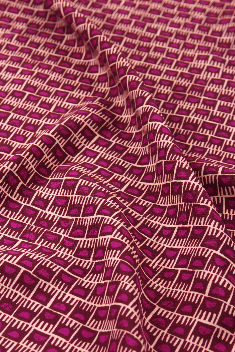 Églantine & Zoé - Dam Magenta Pink Viscose Fabric