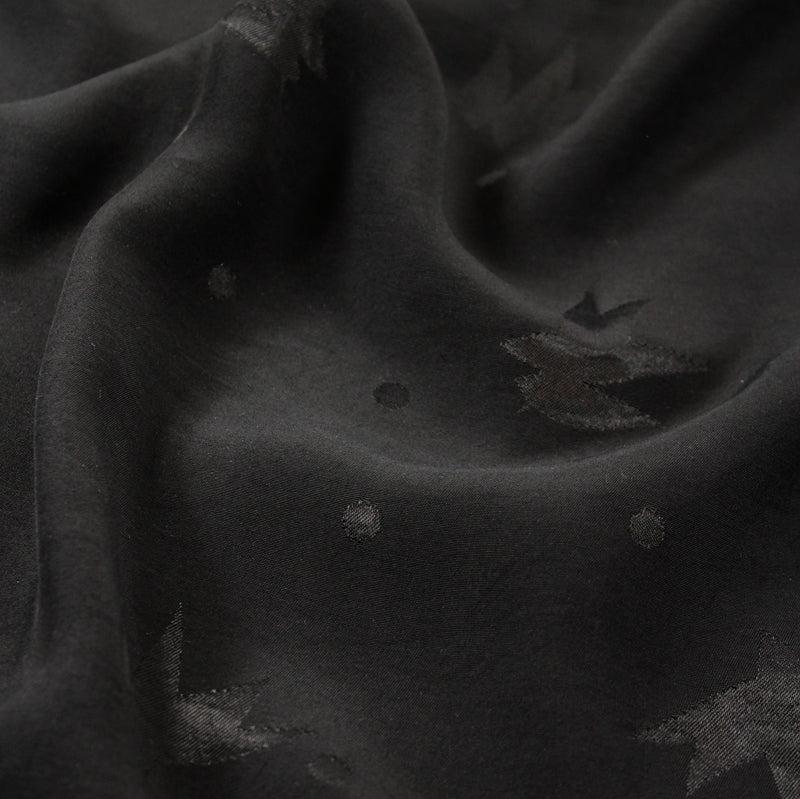 Églantine & Zoé - Streli Black Viscose Jacquard Fabric