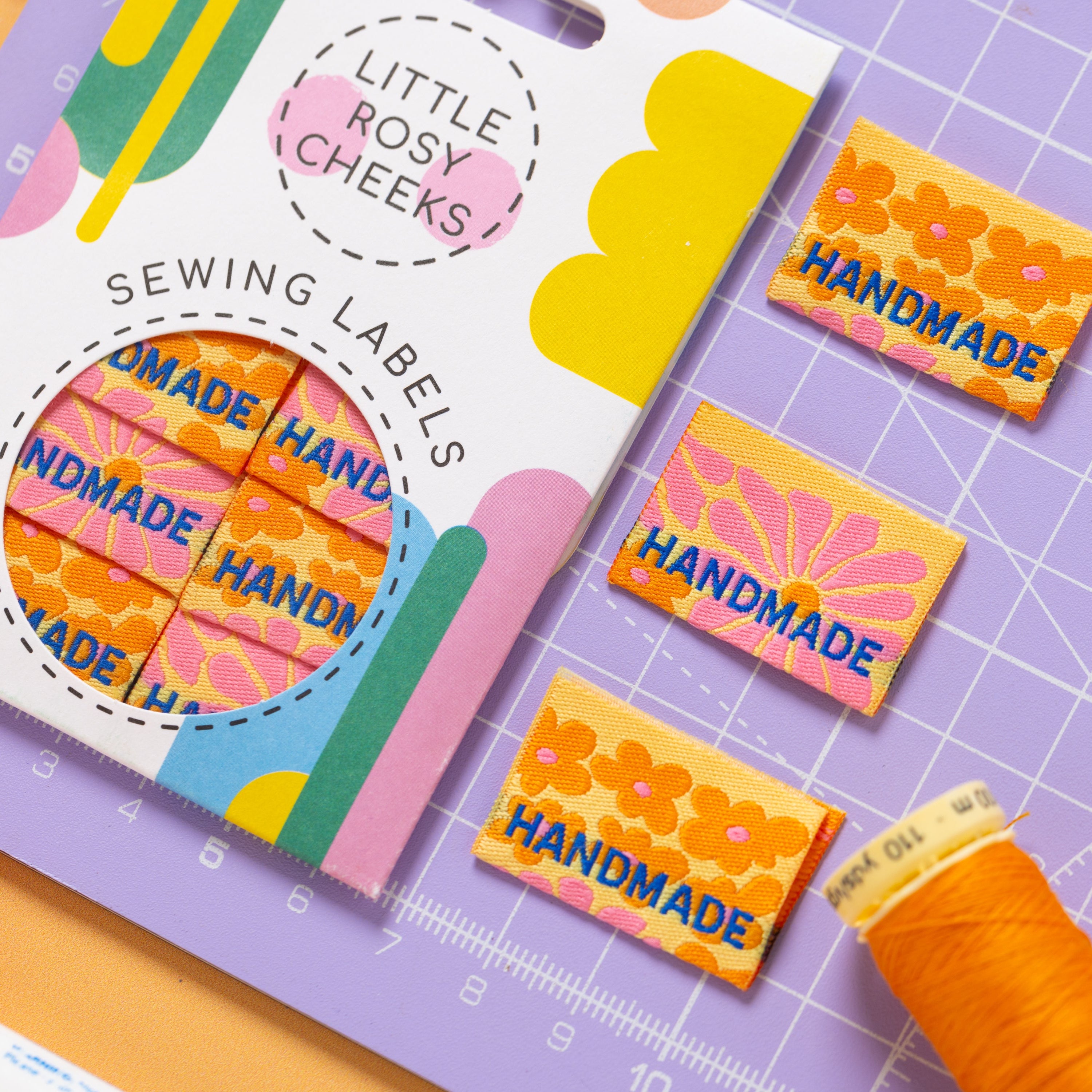 Little Rosy Cheeks - Handmade Flower Power Printed Labels