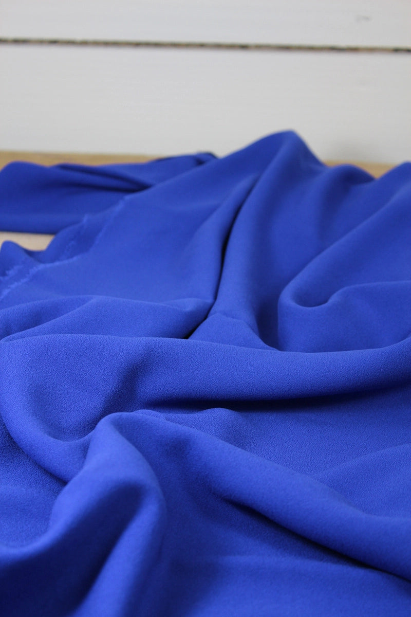 Églantine & Zoé - Royal Blue Viscose Crepe Fabric