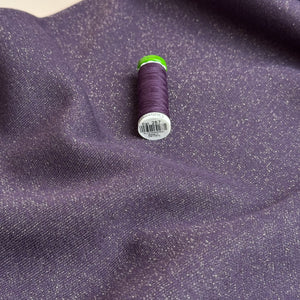 Sparkle Purple Cotton Sweat-Shirting with Lurex