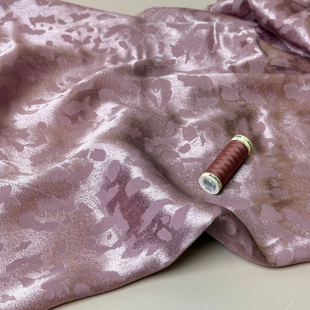Abstract Animal Cupro Blend Jacquard in Rose