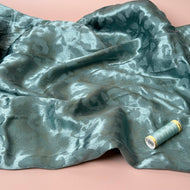 Abstract Animal Cupro Blend Jacquard in Sage