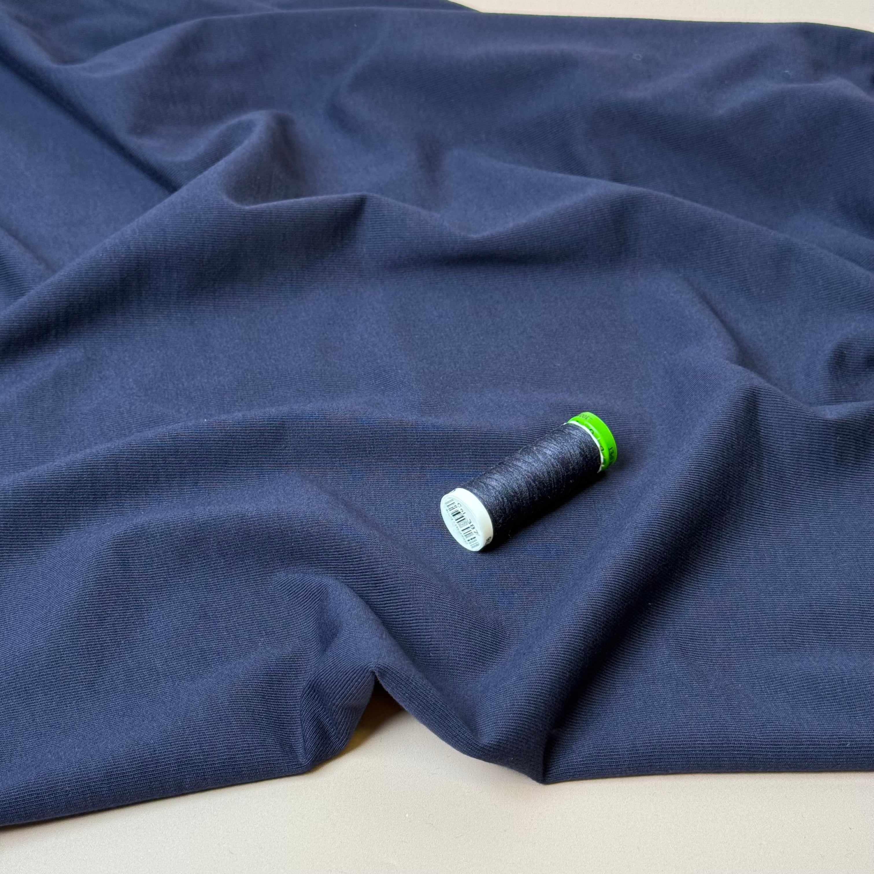 Pure Organic Cotton Jersey in Navy