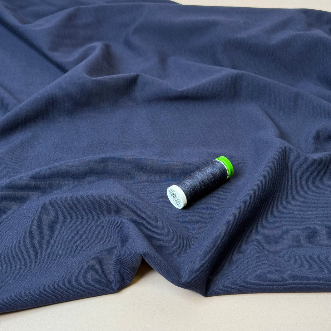 Pure Organic Cotton Jersey in Navy
