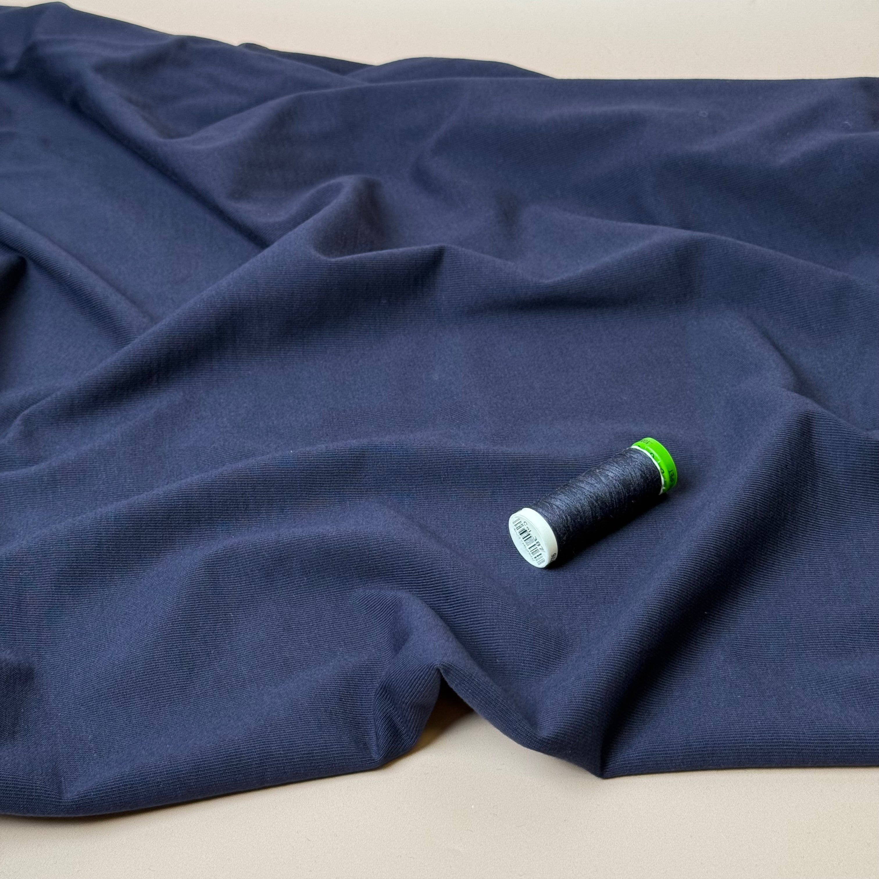 Pure Organic Cotton Jersey in Navy