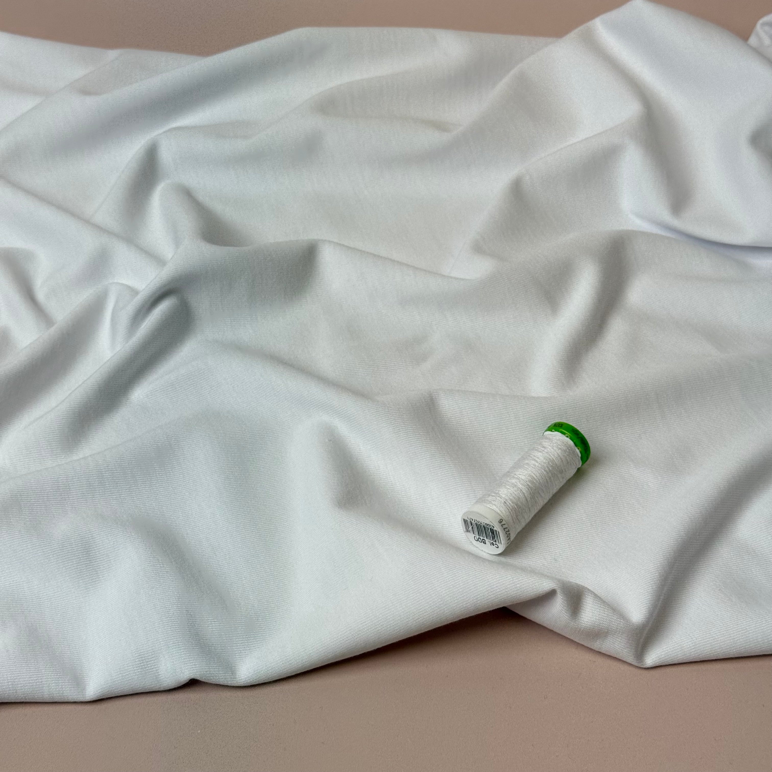 Pure Organic Cotton Jersey in White