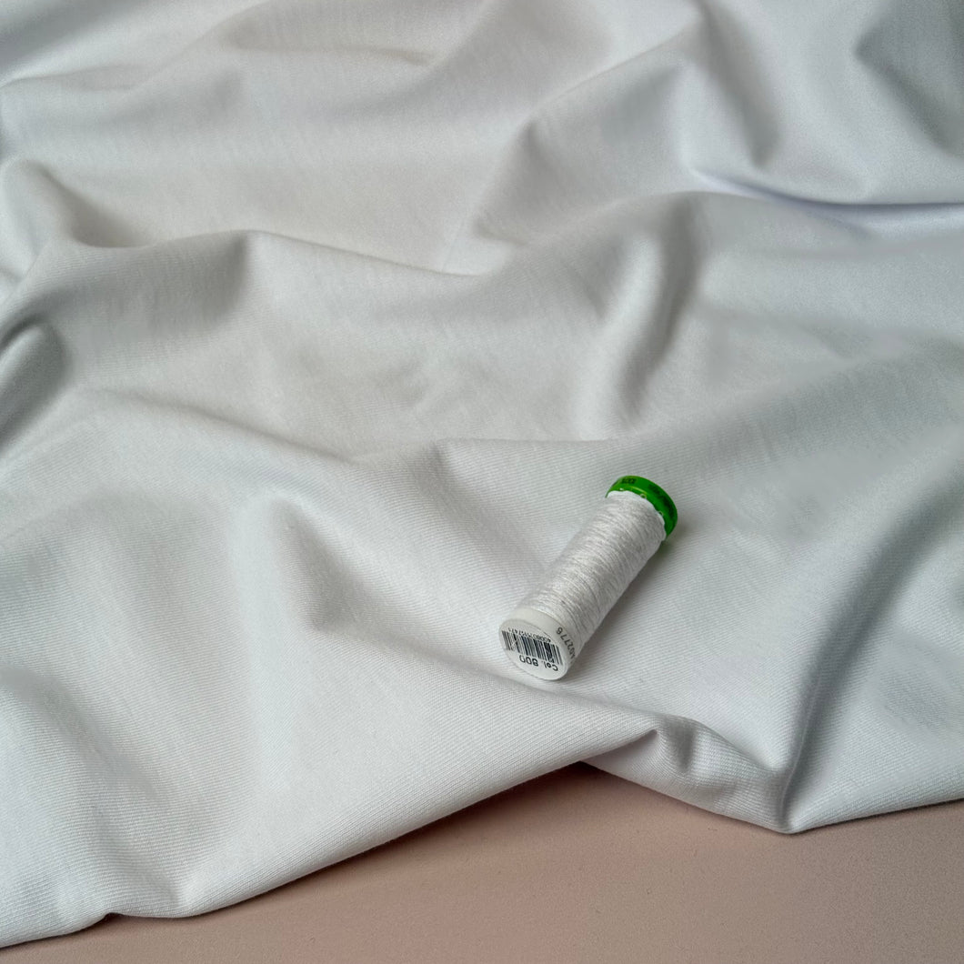 Pure Organic Cotton Jersey in White