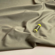 REMNANT 0.27 Metre - Army Green Viscose Ponte Roma Twill Double Knit Fabric