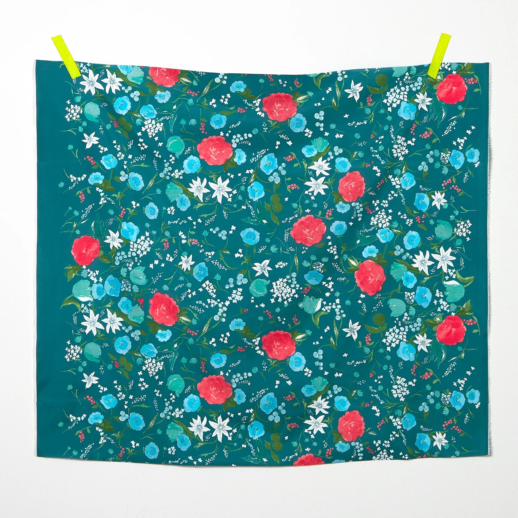 Nani IRO - Rakuen Teal Silk Cotton Fabric