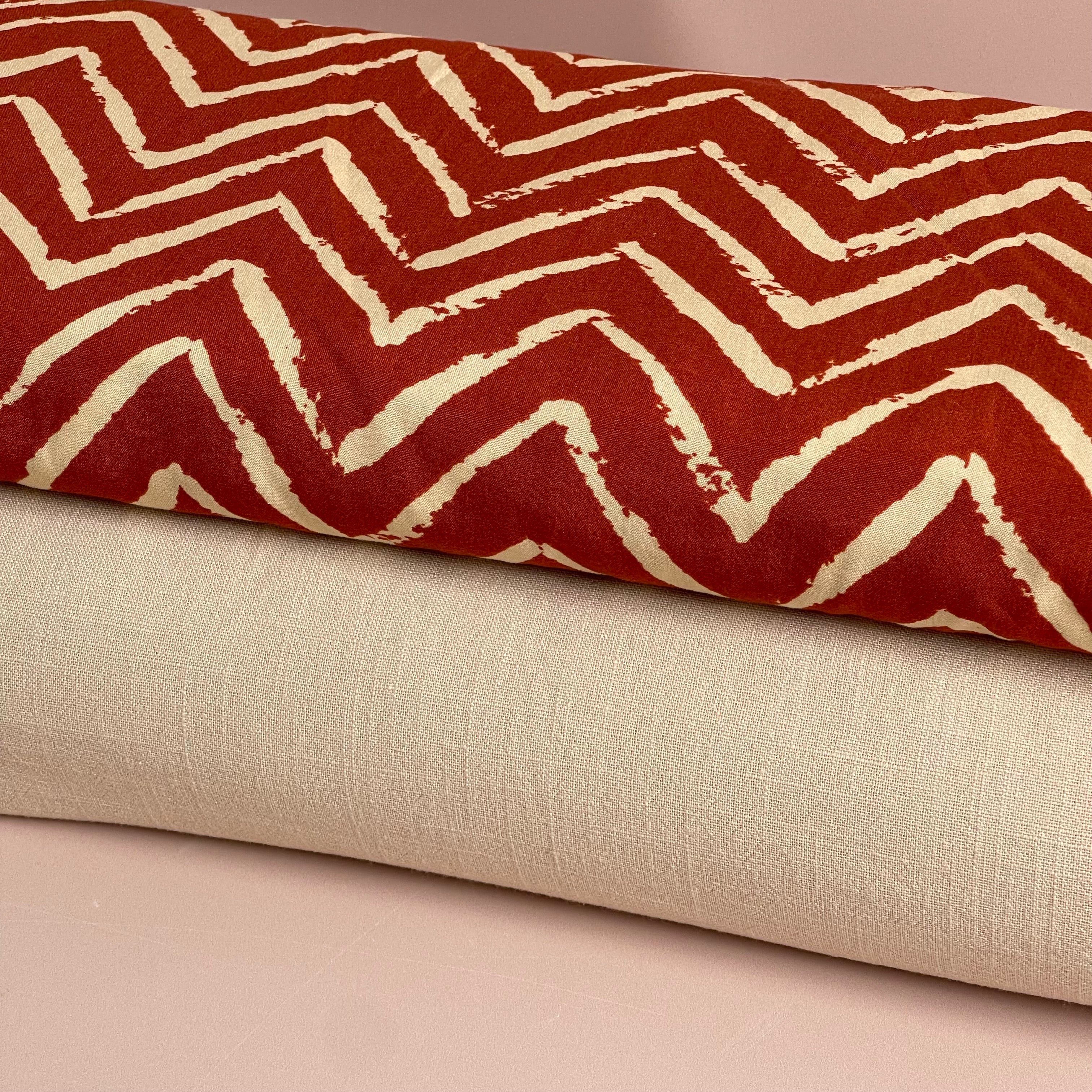 Flow Sand Viscose Linen Blend Dress Fabric