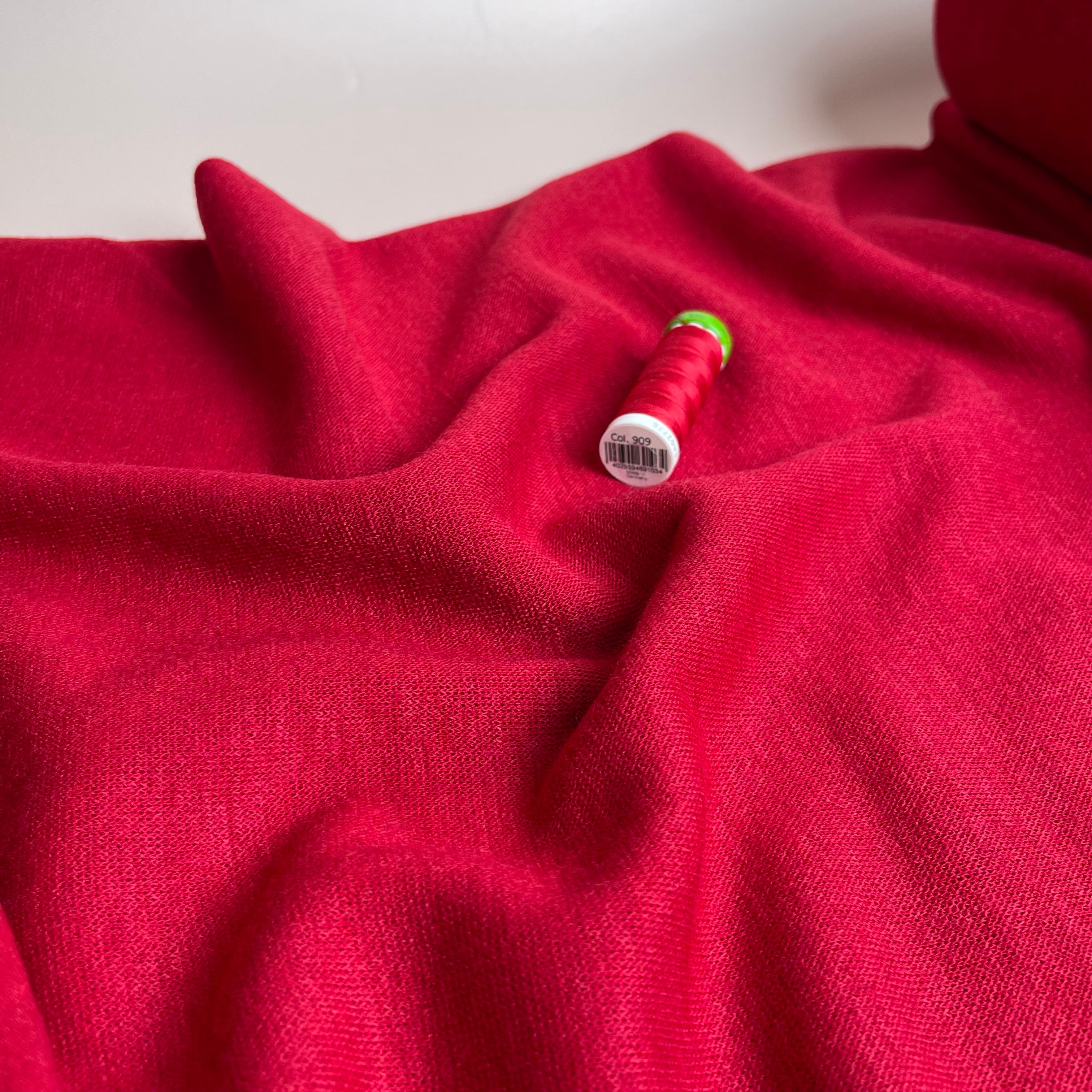 Merino Touch Viscose Blend Sweater Knit in Red