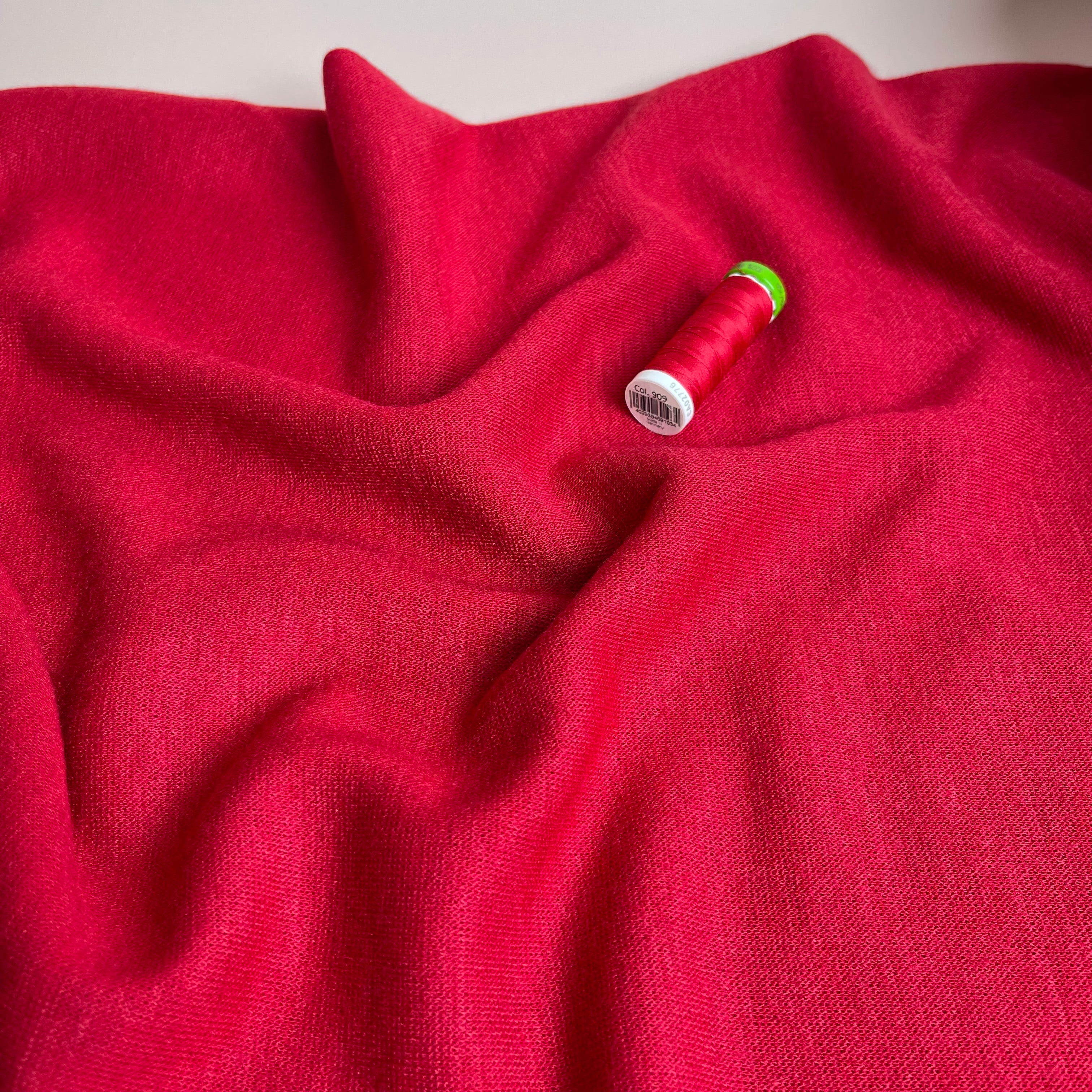 Merino Touch Viscose Blend Sweater Knit in Red