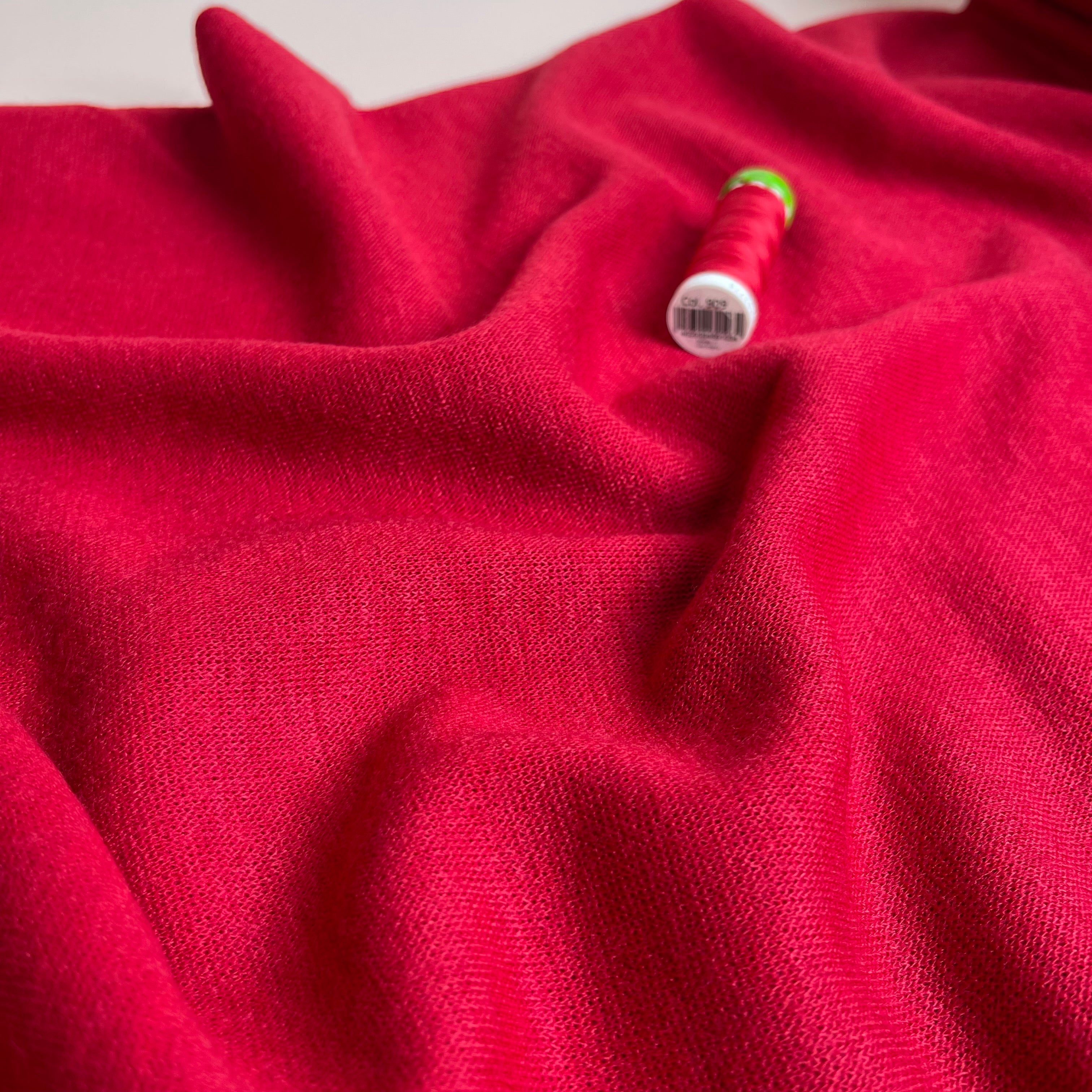 Merino Touch Viscose Blend Sweater Knit in Red