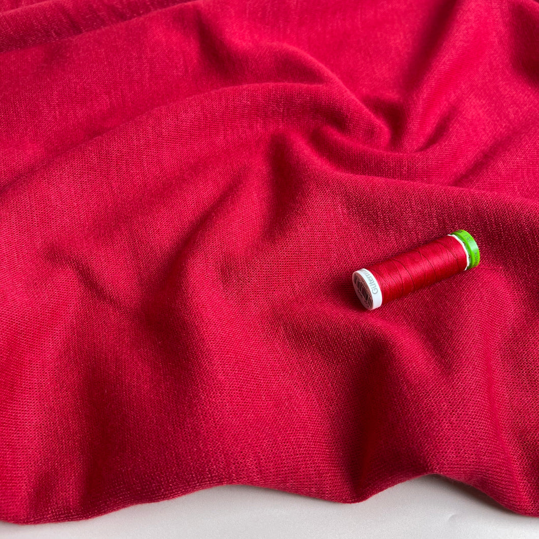 Merino Touch Viscose Blend Sweater Knit in Red