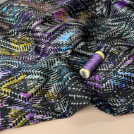 Painted Rhombus Cotton Sateen Fabric