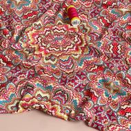 Pink Mandela Viscose Jersey Fabric