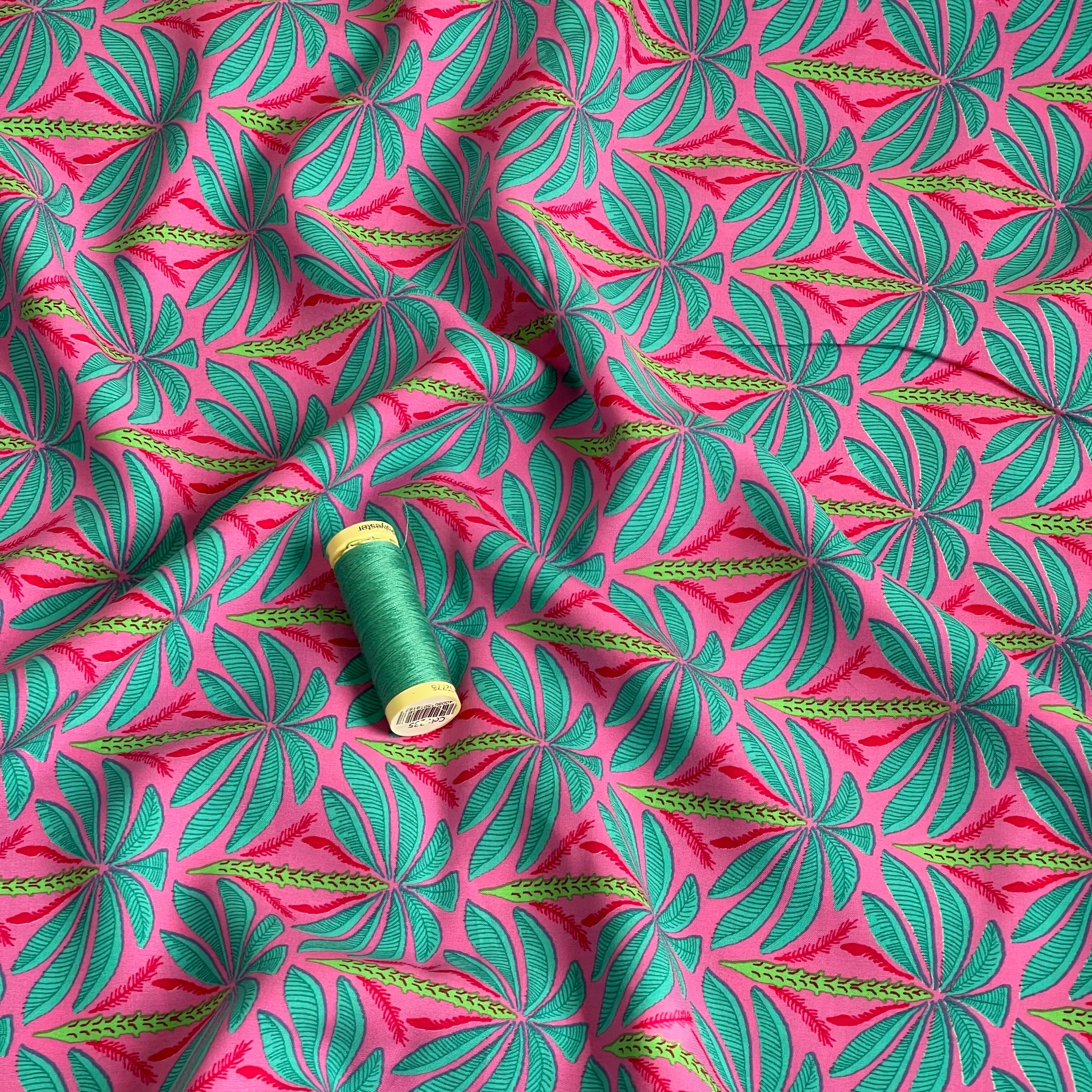 Palm Trees Viscose Voile Fabric