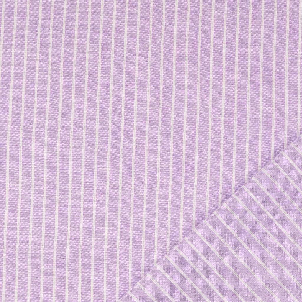 Stripe Lavender Linen Cotton Fabric