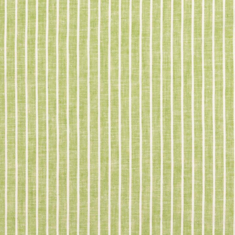 Stripe Fern Green Linen Cotton Fabric