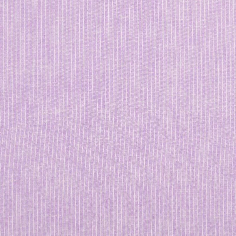 Fine Stripe Lavender Linen Cotton Fabric