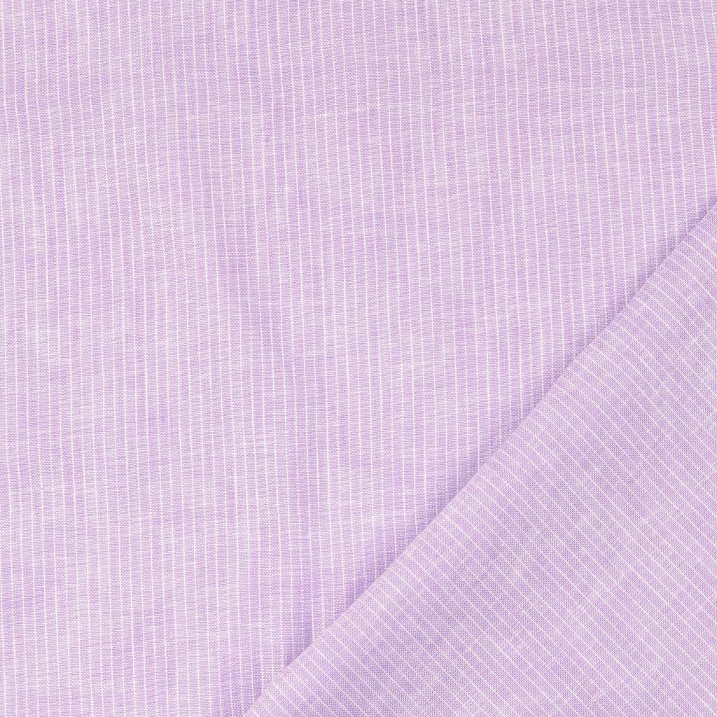 Fine Stripe Lavender Linen Cotton Fabric