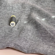 Yarn Dyed Pure Linen Fabric in Dark Grey