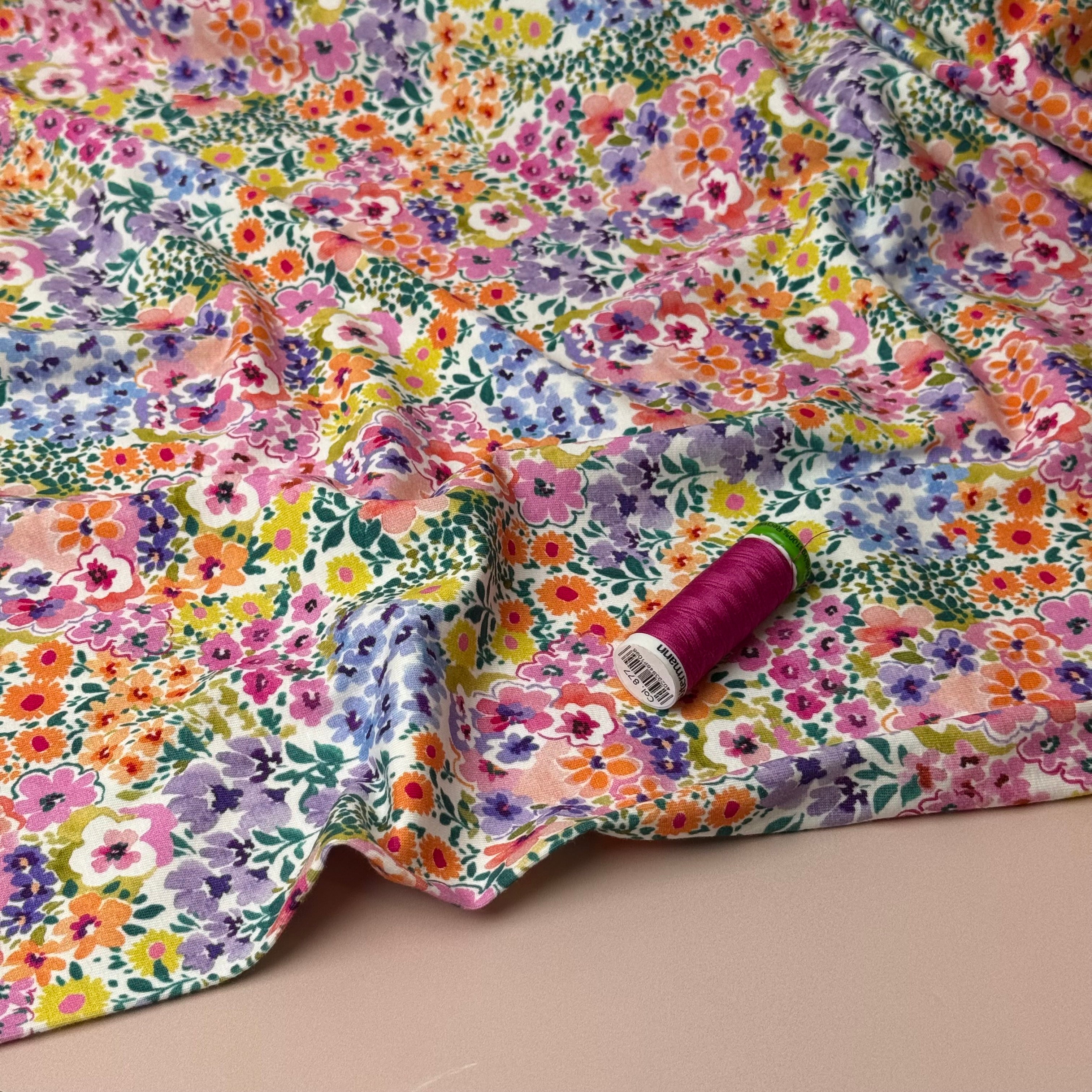 Colourful Ditsy Florals Cotton Jersey