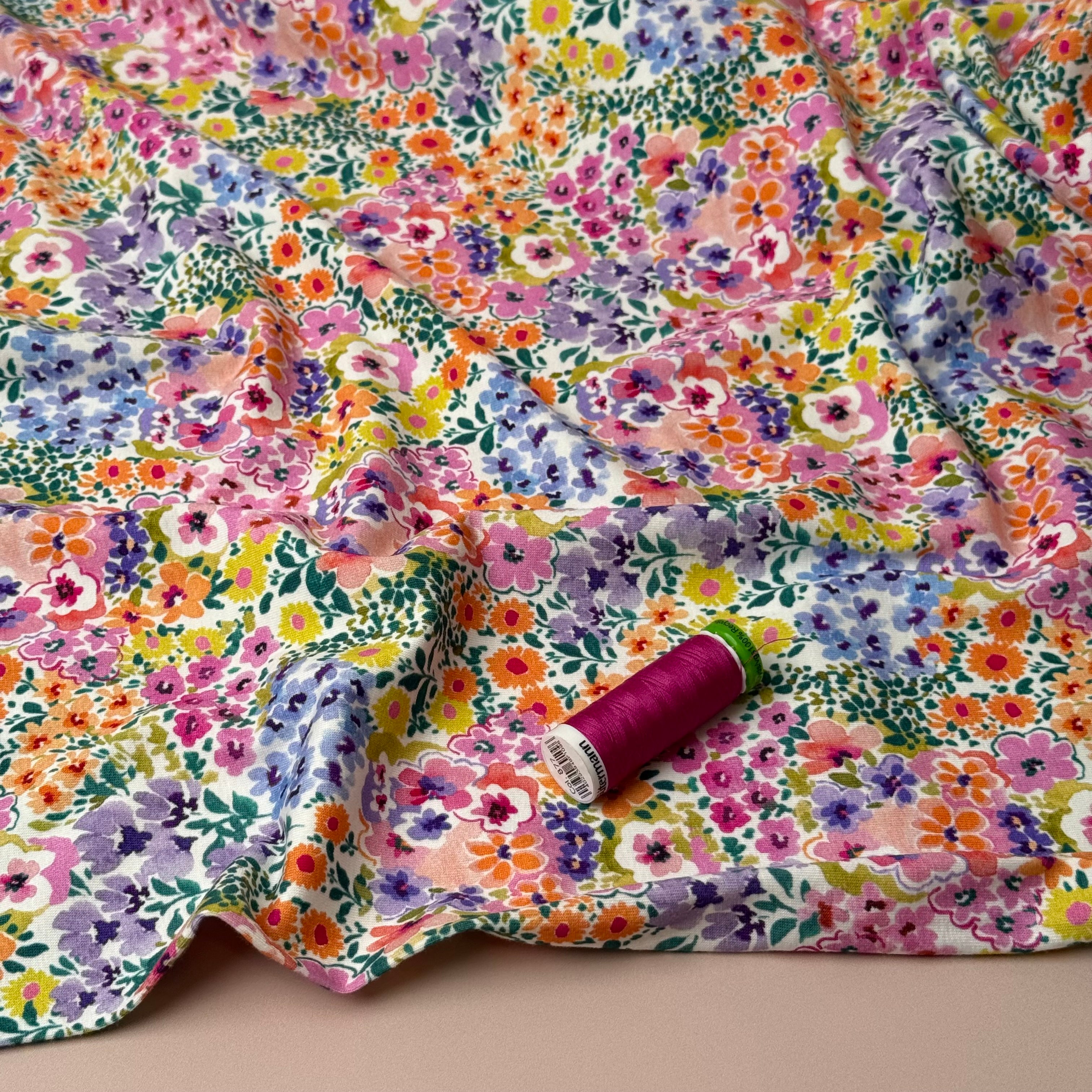 Colourful Ditsy Florals Cotton Jersey