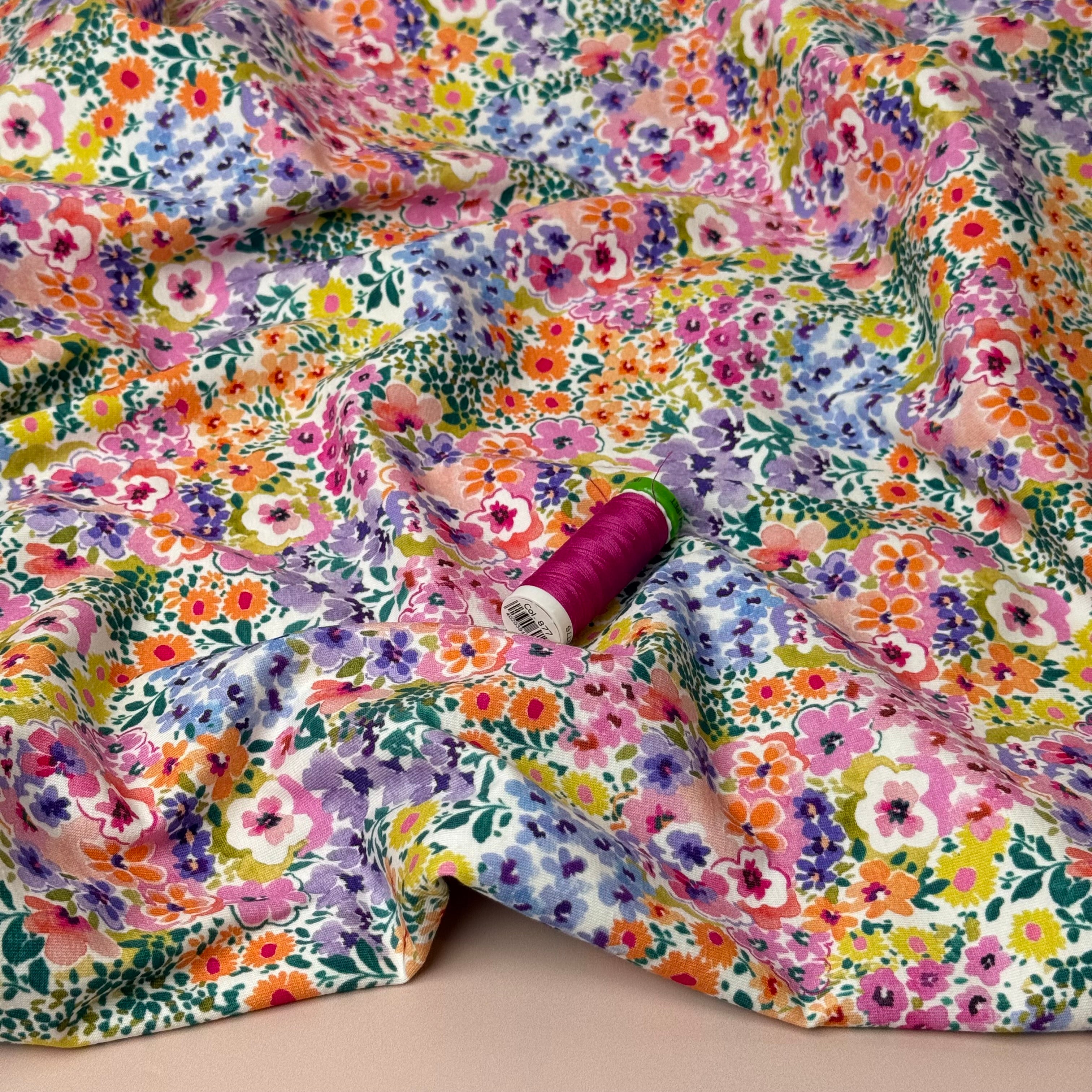 Colourful Ditsy Florals Cotton Jersey