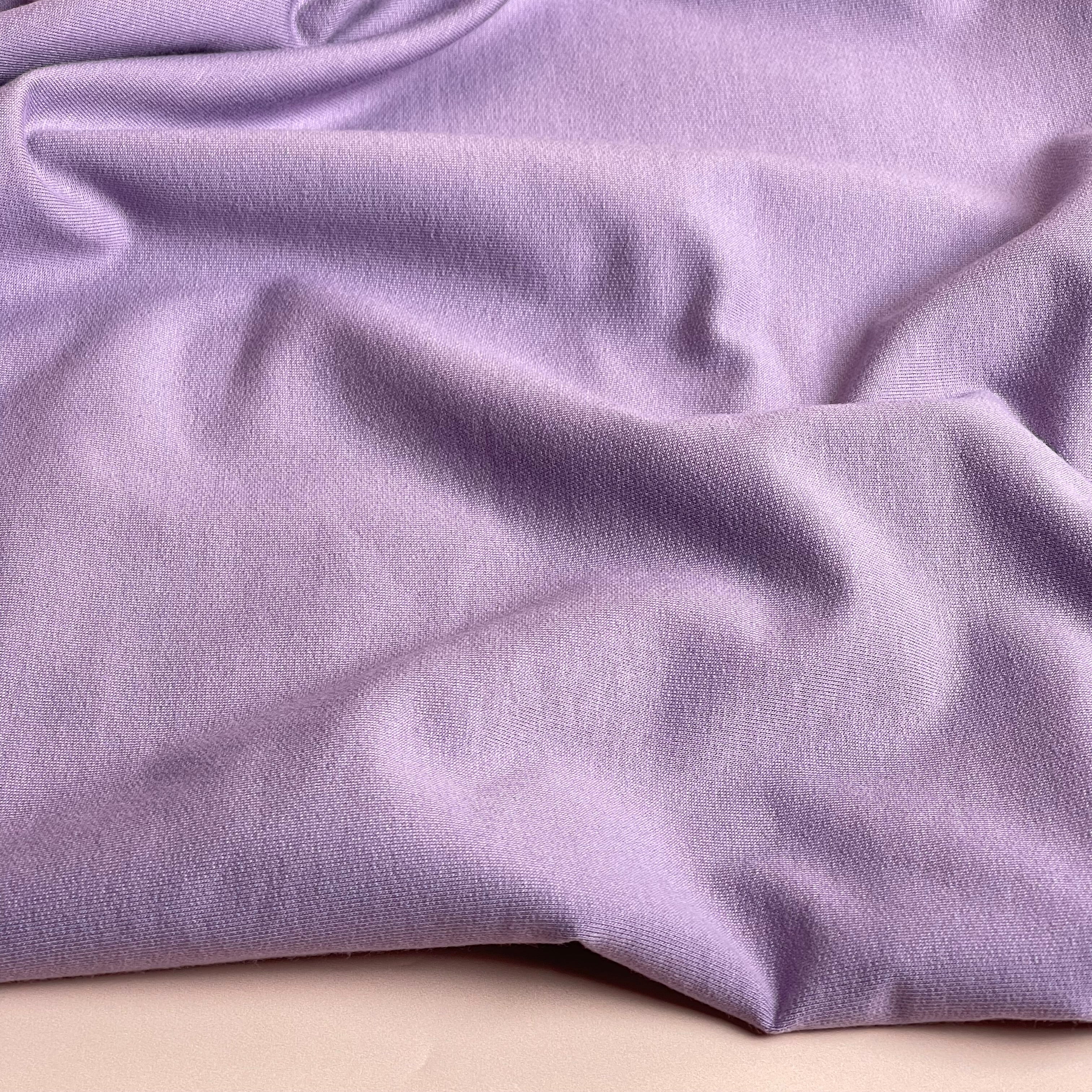 Lilac Plain Cotton French Terry