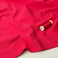 REMNANT 0.65 metre - Essential Chic Cherry Red Plain Cotton Jersey Fabric