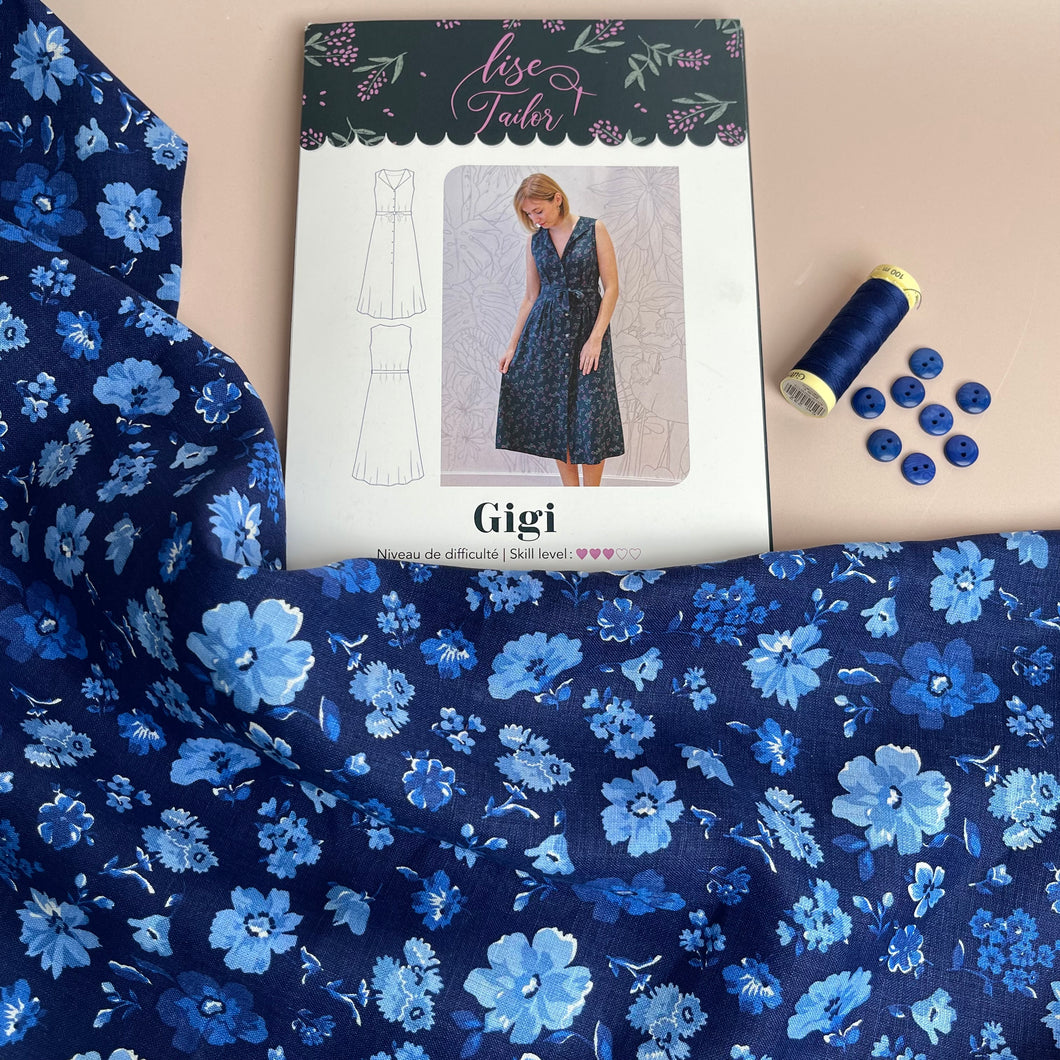 Sewing Kit - Gigi Dress Sewing Kit in Floral Linen